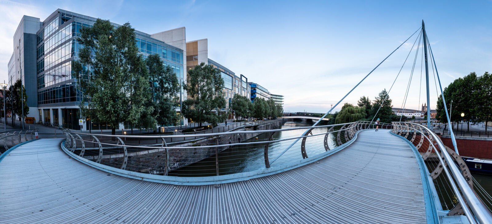 bridge over river in inner city bristol