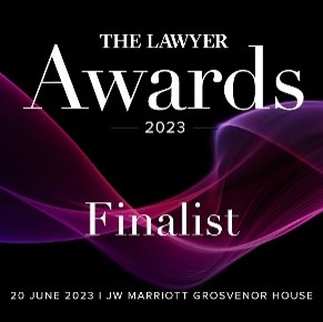 The Lawyer 2023 awards finalist logo