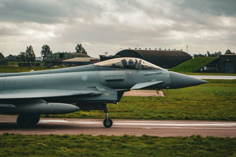 RAF Fighter jet on a runway