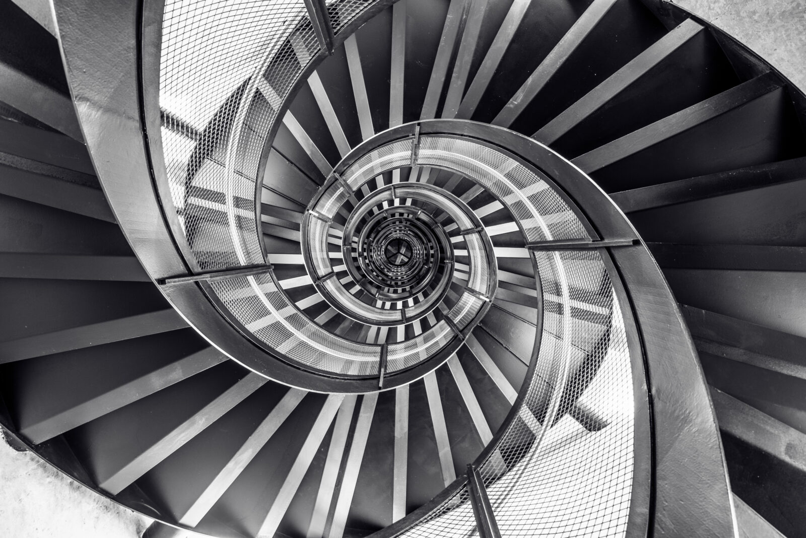 Spiral Staircase In Tower Interior Architecture Of Building