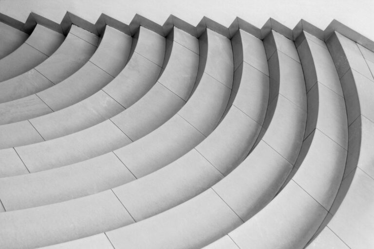Curvilinear Stairs Top View Of Modern Architecture
