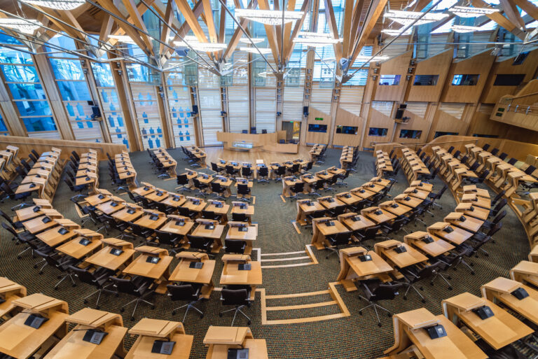 Scottish parliament Edinburgh auditorium