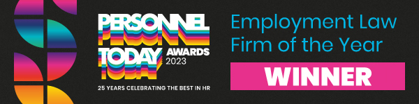 Personnel today 2023 winner logo for employment law firm of the year