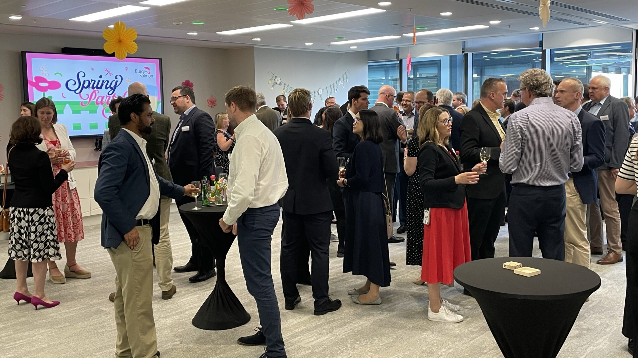 Group of attendees at Pensions Spring Party