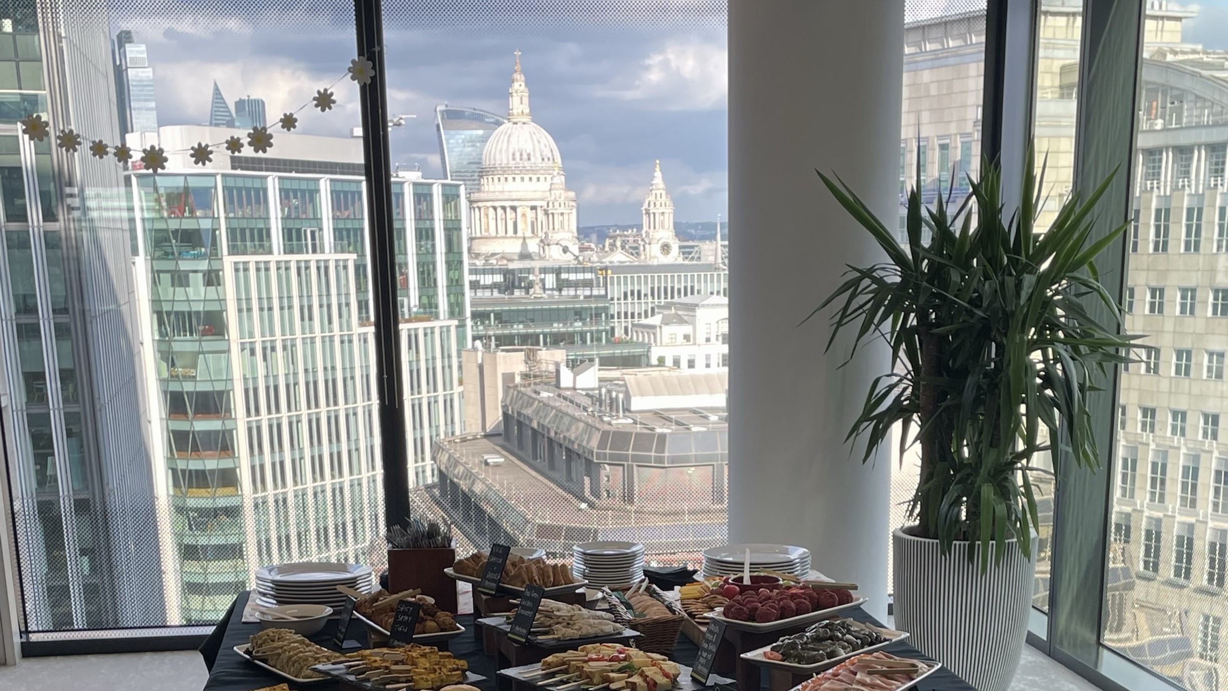 View of London at Pensions Spring Party