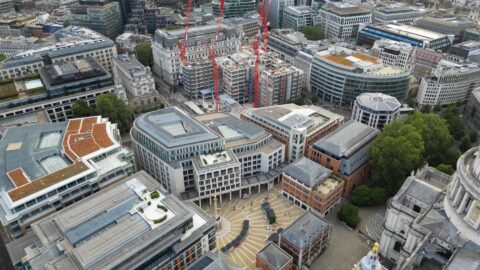 Ariel image of the London Stock Exchange building