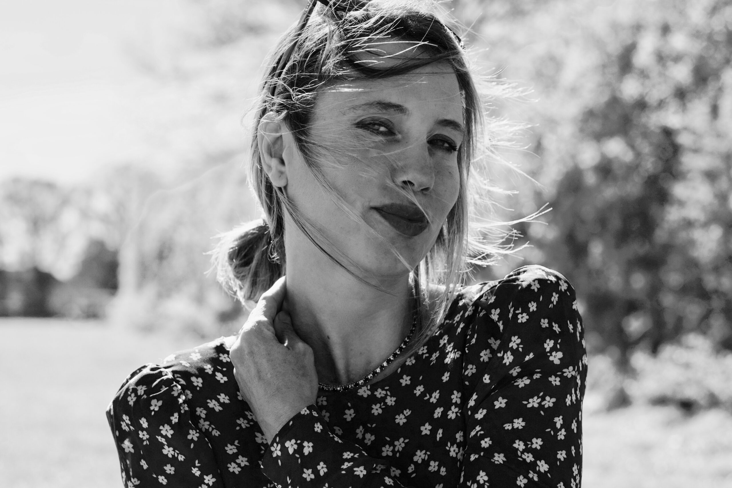 Black and white image of Chloe Combi