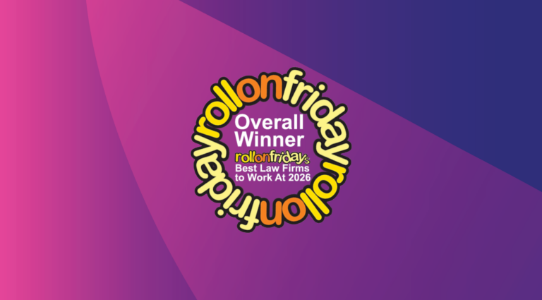 Roll on Friday - 2026 best law firm to work at winners logo