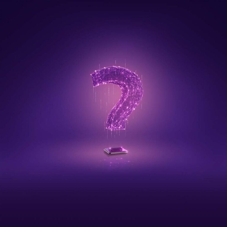 AI graphically formed question mark
