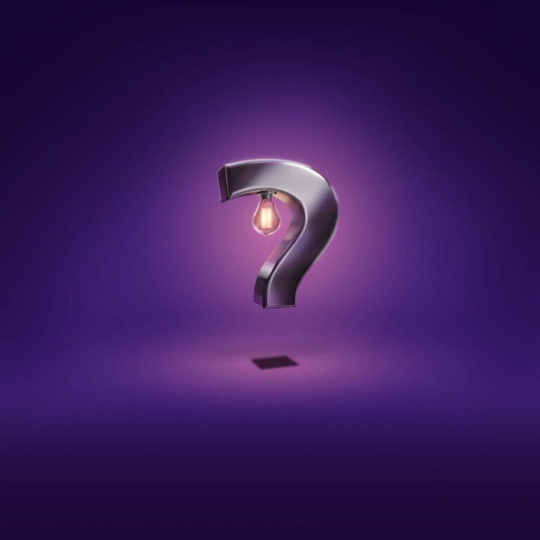 Light bulb graphically formed question mark